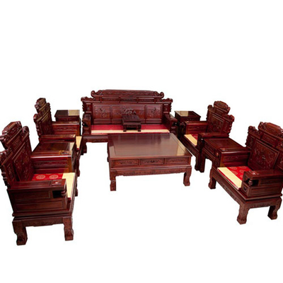 非洲酸枝木红木沙发 仿古财源滚滚，演绎中式客厅典雅气韵